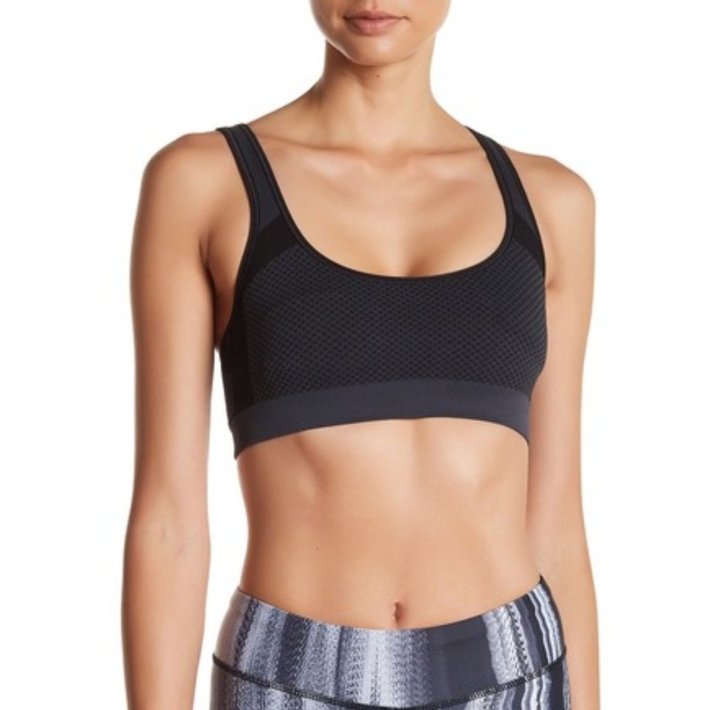 NUX Need For Speed Charcoal Sports Bra NWT